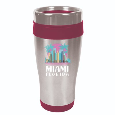 Retro Vintage Miami Florida 16oz Travel Tumbler