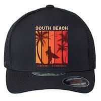 Retro Vintage Miami Florida South Beach Flexfit Unipanel Trucker Cap