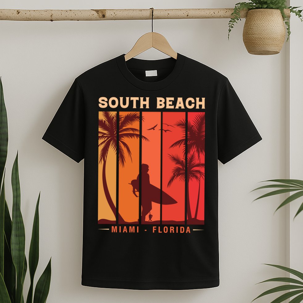 Retro Vintage Miami Florida South Beach T-Shirt