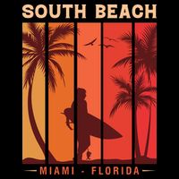 Retro Vintage Miami Florida South Beach Backpack