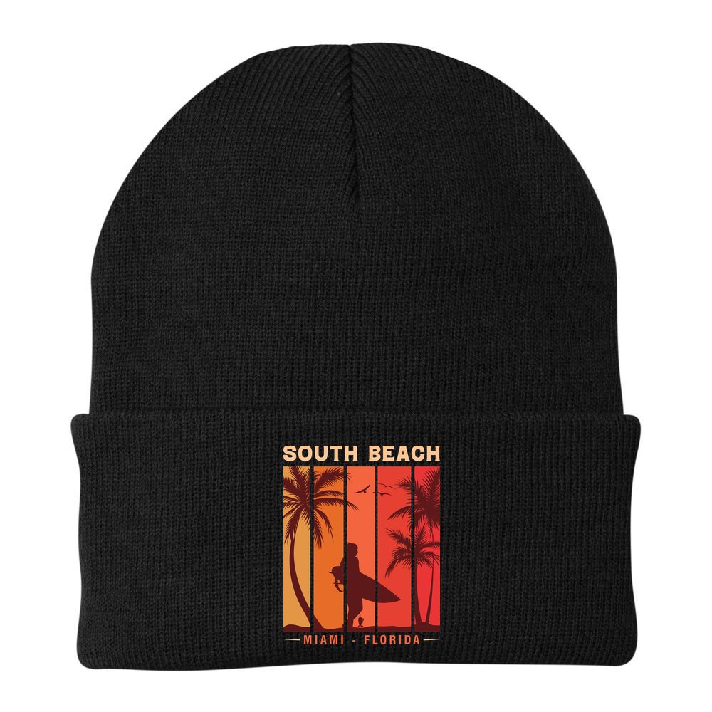 Retro Vintage Miami Florida South Beach Beanie