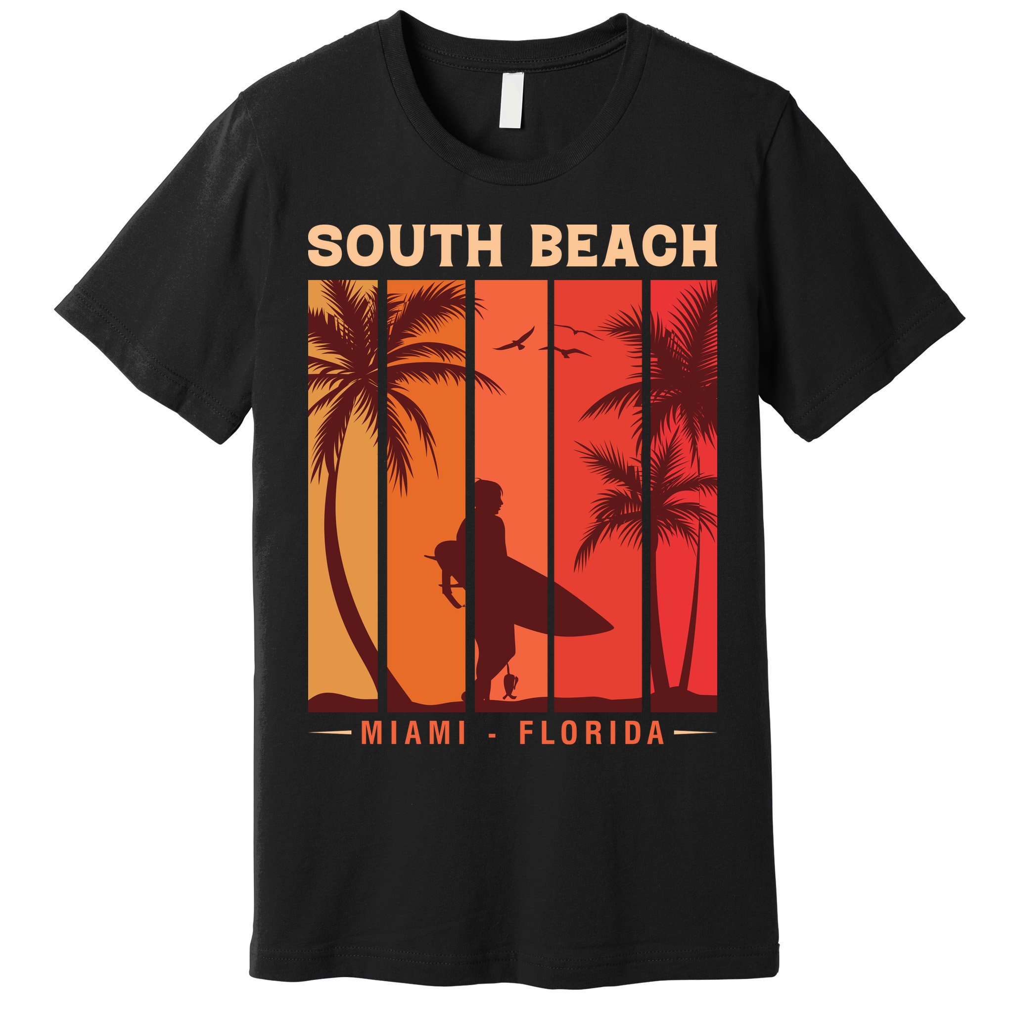 Retro Vintage Miami Florida South Beach Premium T-Shirt