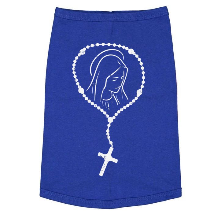 Rosary Virgin Mary God Jesus Faith Religious Catholic Gift Great Gift Doggie Tank