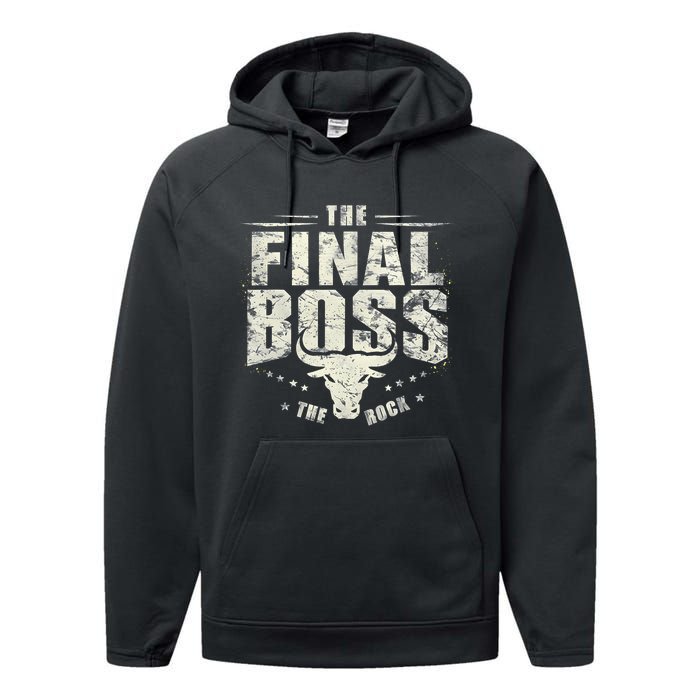 Rock Vintage Music Boss Final White Design Fun Music Lover Performance Fleece Hoodie