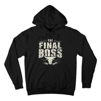 Rock Vintage Music Boss Final White Design Fun Music Lover Hoodie