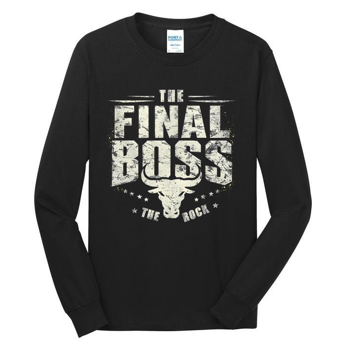 Rock Vintage Music Boss Final White Design Fun Music Lover Tall Long Sleeve T-Shirt