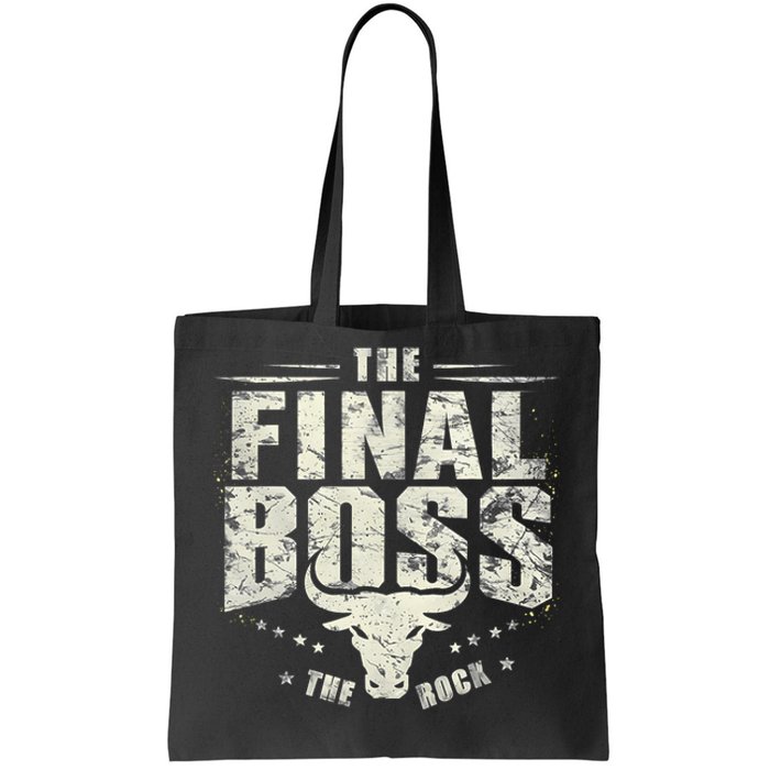 Rock Vintage Music Boss Final White Design Fun Music Lover Tote Bag