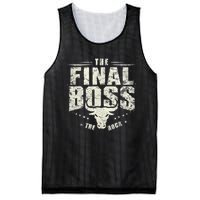 Rock Vintage Music Boss Final White Design Fun Music Lover Mesh Reversible Basketball Jersey Tank