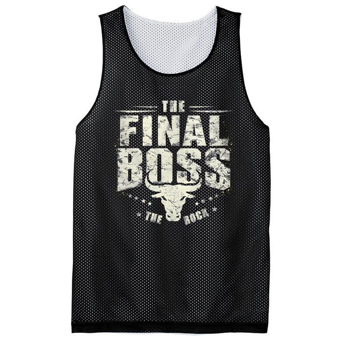 Rock Vintage Music Boss Final White Design Fun Music Lover Mesh Reversible Basketball Jersey Tank