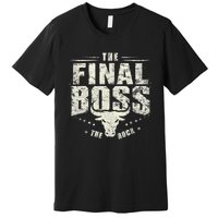 Rock Vintage Music Boss Final White Design Fun Music Lover Premium T-Shirt