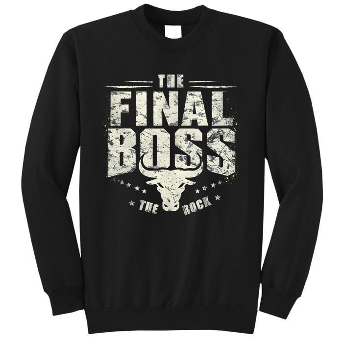 Rock Vintage Music Boss Final White Design Fun Music Lover Tall Sweatshirt