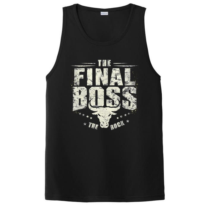 Rock Vintage Music Boss Final White Design Fun Music Lover PosiCharge Competitor Tank