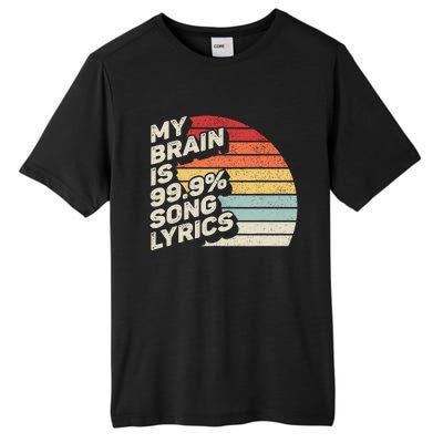 Retro Vintage My Brain Is 99% Song Lyrics Music Lover Gift Tall Fusion ChromaSoft Performance T-Shirt