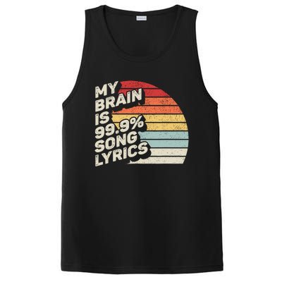 Retro Vintage My Brain Is 99% Song Lyrics Music Lover Gift PosiCharge Competitor Tank