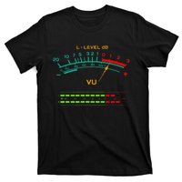 Retro Vu Meter Vintage Hi Fi Audio Stereo Music Sound T-Shirt