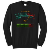 Retro Vu Meter Vintage Hi Fi Audio Stereo Music Sound Tall Sweatshirt