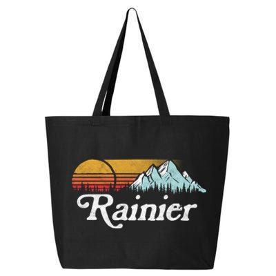 Retro Vibe Mount Rainier Gift Vintage Mountains And Sun 25L Jumbo Tote