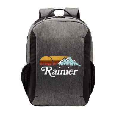 Retro Vibe Mount Rainier Gift Vintage Mountains And Sun Vector Backpack