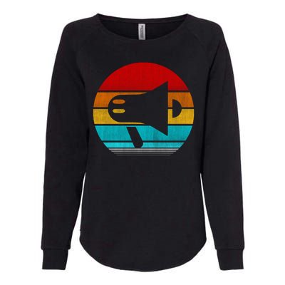 Retro Vintage Megaphone Womens California Wash Sweatshirt