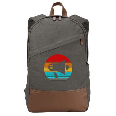 Retro Vintage Megaphone Cotton Canvas Backpack