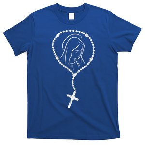 Rosary Virgin Mary God Jesus Faith Religious Catholic Gift T-Shirt