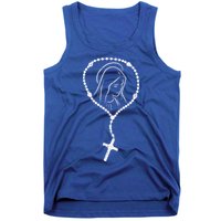 Rosary Virgin Mary God Jesus Faith Religious Catholic Gift Tank Top