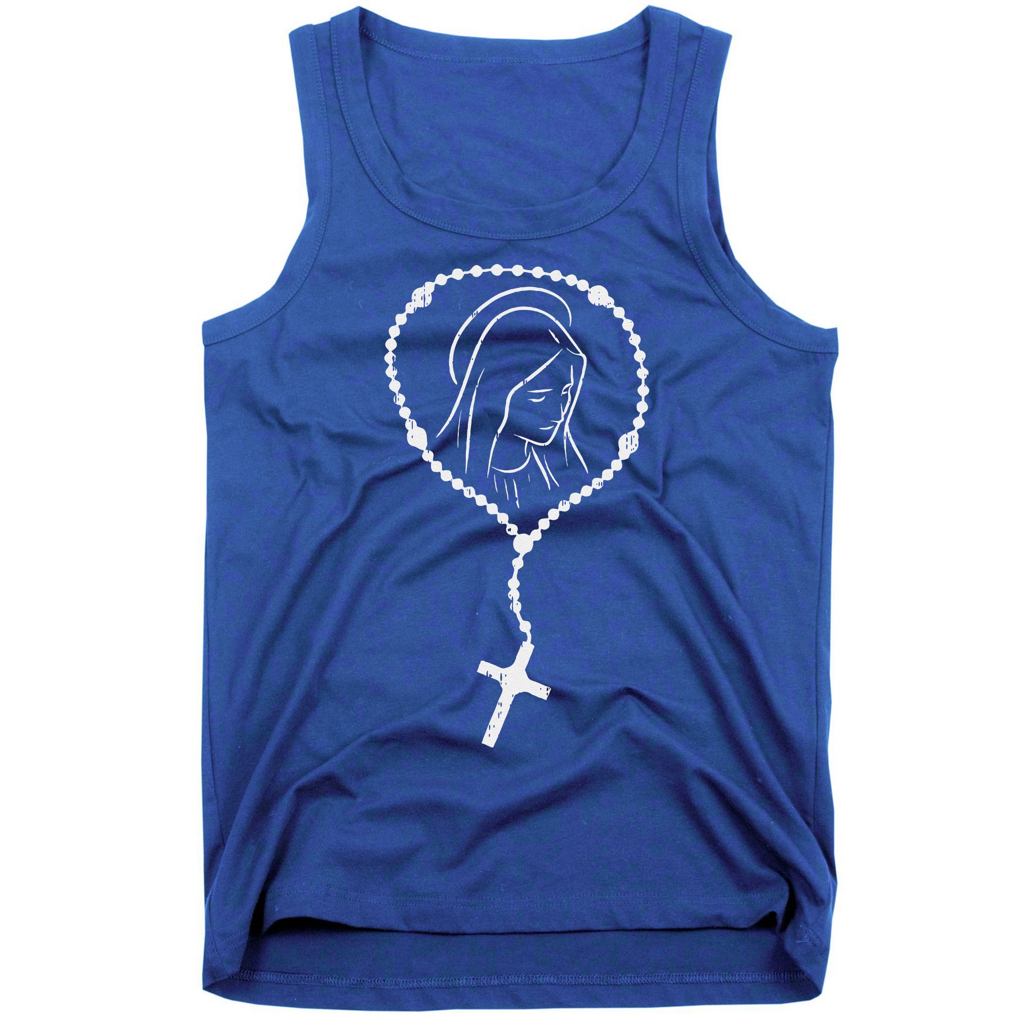 Rosary Virgin Mary God Jesus Faith Religious Catholic Gift Tank Top