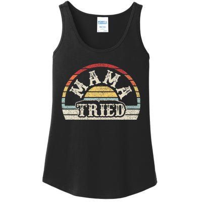 Retro Vintage Mama Tried Country Outlaw Music Ladies Essential Tank