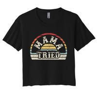 Retro Vintage Mama Tried Country Outlaw Music Women's Crop Top Tee