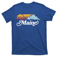 Retro Vibe Maine Vintage Mountains And Sun Great Gift T-Shirt