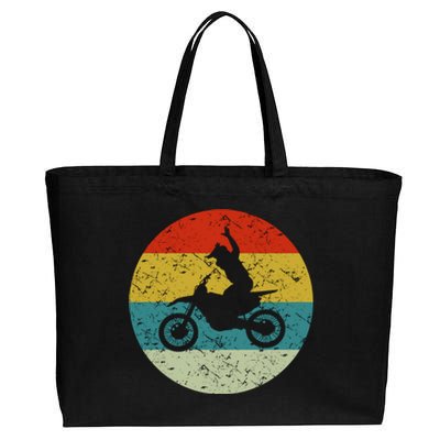 Retro Vintage Motorbike Cotton Canvas Jumbo Tote