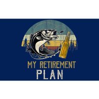 Retro Vintage My Retirement Plan Drinking Beer And Fishing Bumper Sticker