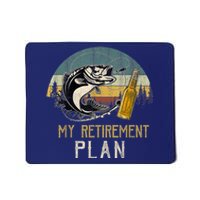 Retro Vintage My Retirement Plan Drinking Beer And Fishing Mousepad