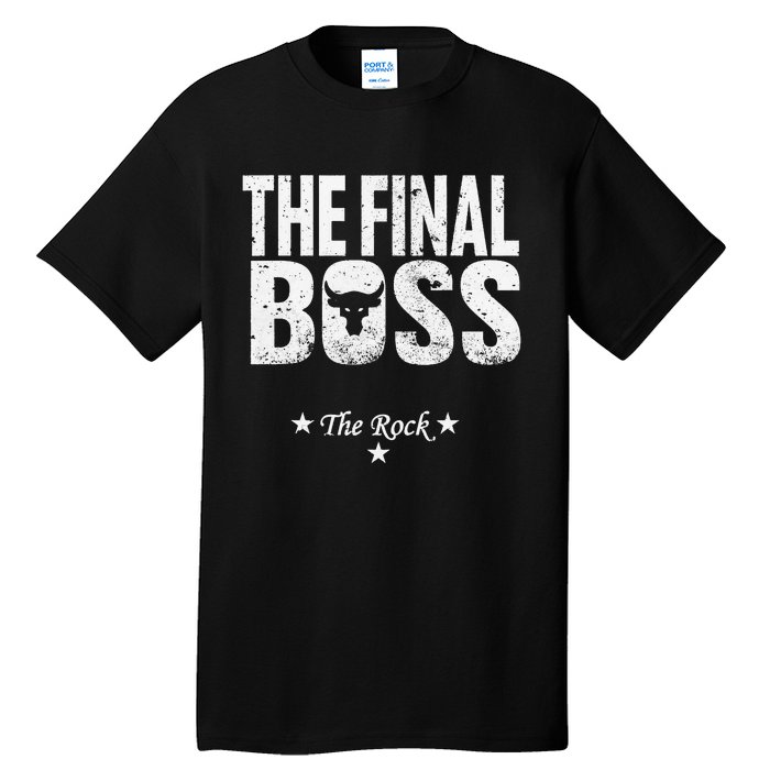 Rock Vintage Music Boss Final White Tall T-Shirt