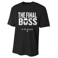 Rock Vintage Music Boss Final White Performance Sprint T-Shirt