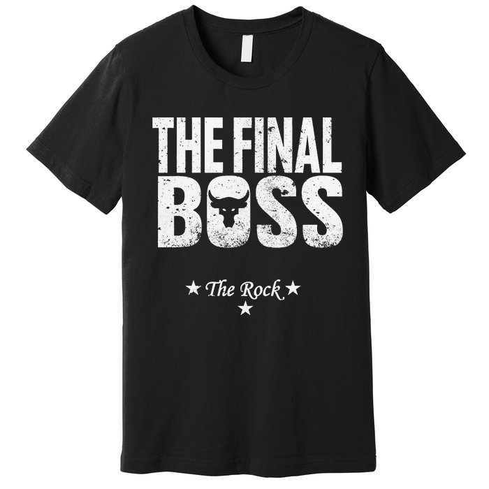 Rock Vintage Music Boss Final White Premium T-Shirt