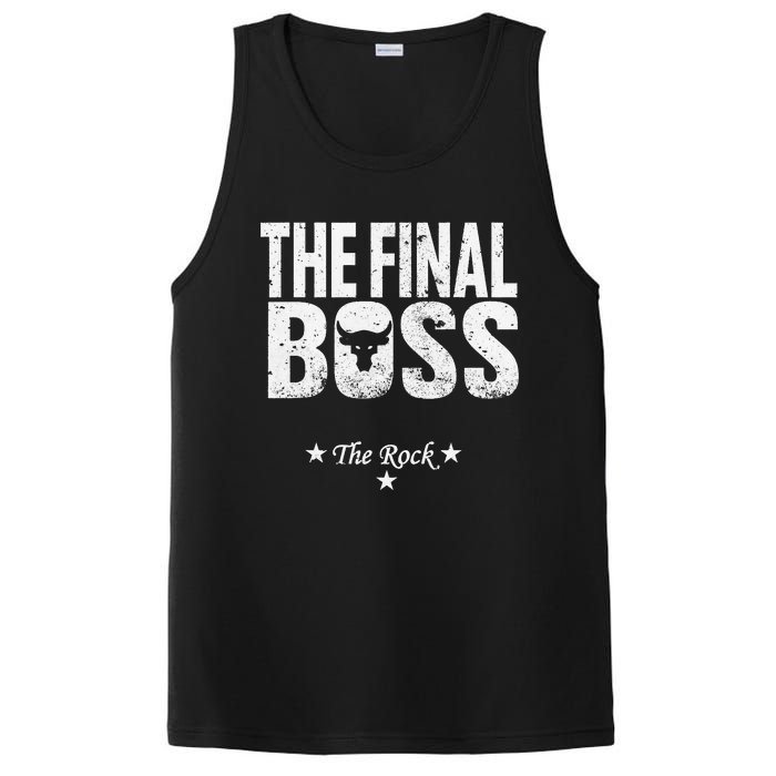 Rock Vintage Music Boss Final White PosiCharge Competitor Tank