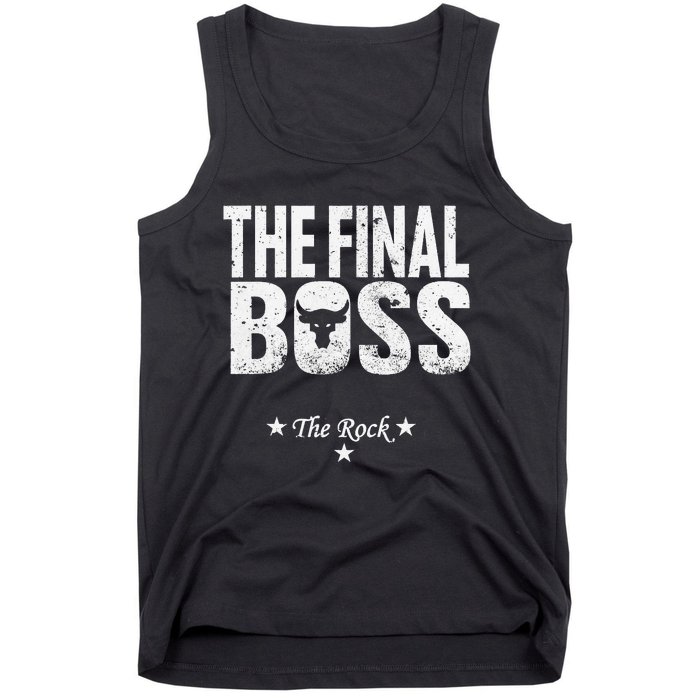 Rock Vintage Music Boss Final White Tank Top