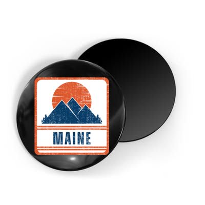 Retro Vintage Maine USA Mountain Gift For Men Magnet