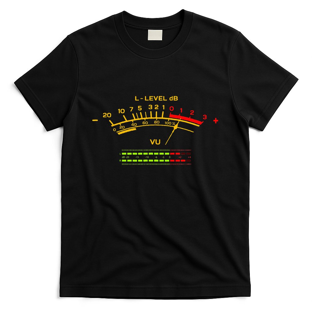 Retro Vu Meter Vintage Hifi Audio Stereo Music Sound T-Shirt