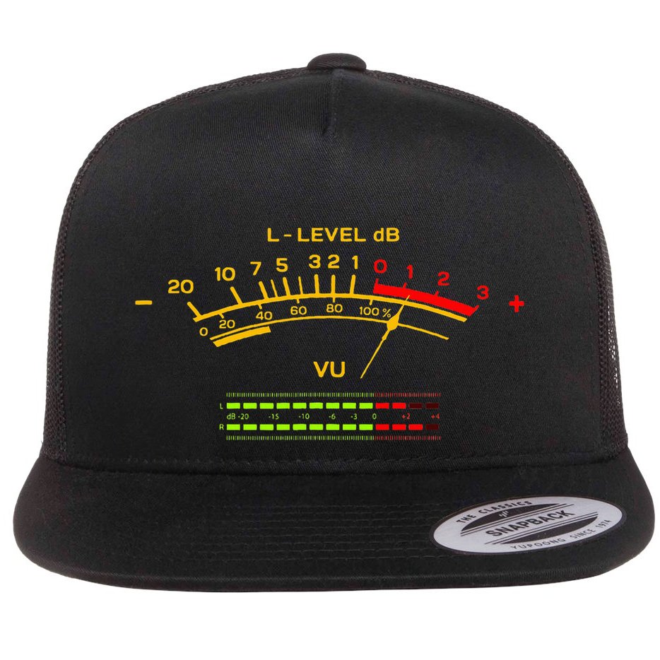 Retro Vu Meter Vintage Hifi Audio Stereo Music Sound Flat Bill Trucker Hat