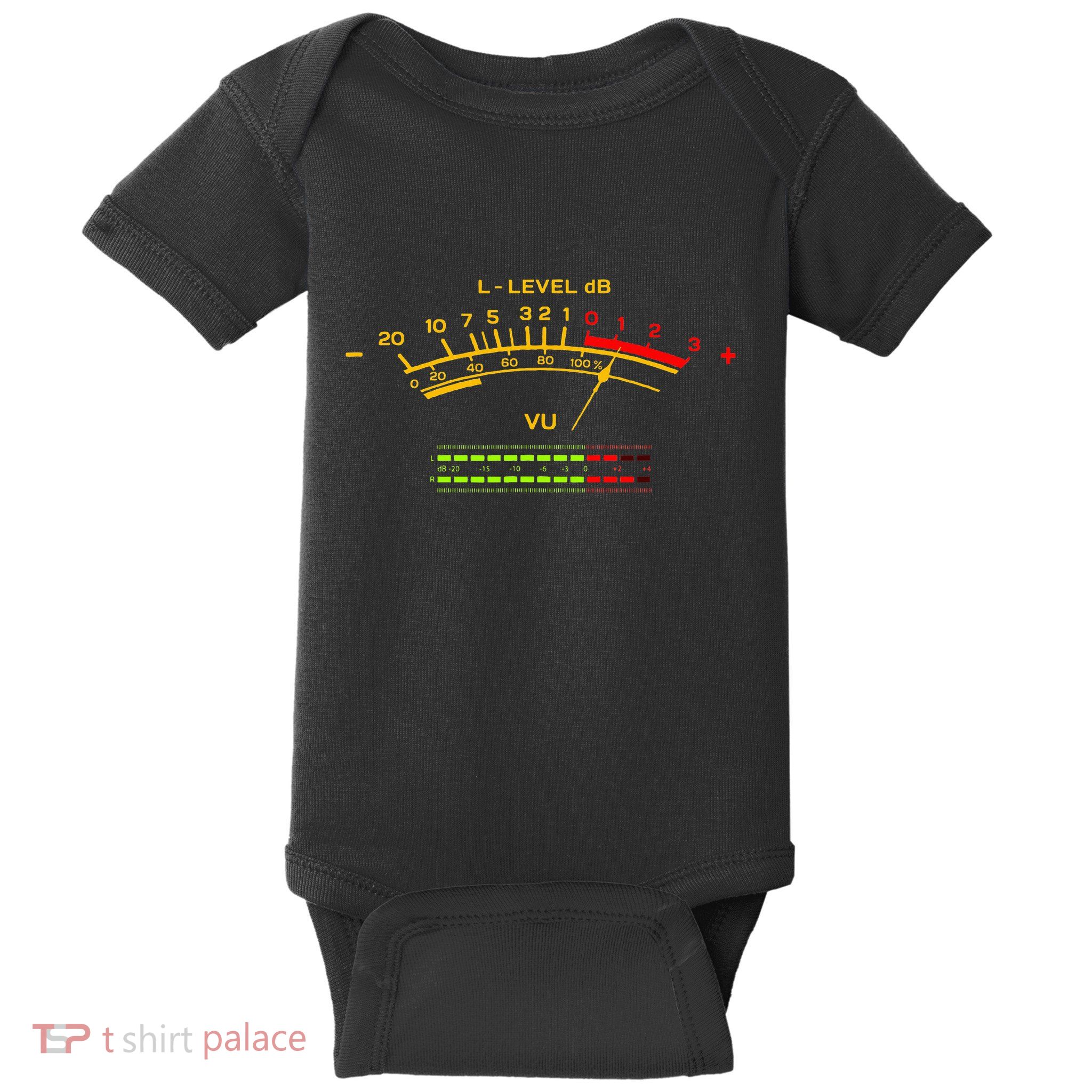 Retro Vu Meter Vintage Hifi Audio Stereo Music Sound Baby Bodysuit