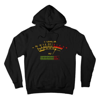 Retro Vu Meter Vintage Hifi Audio Stereo Music Sound Tall Hoodie