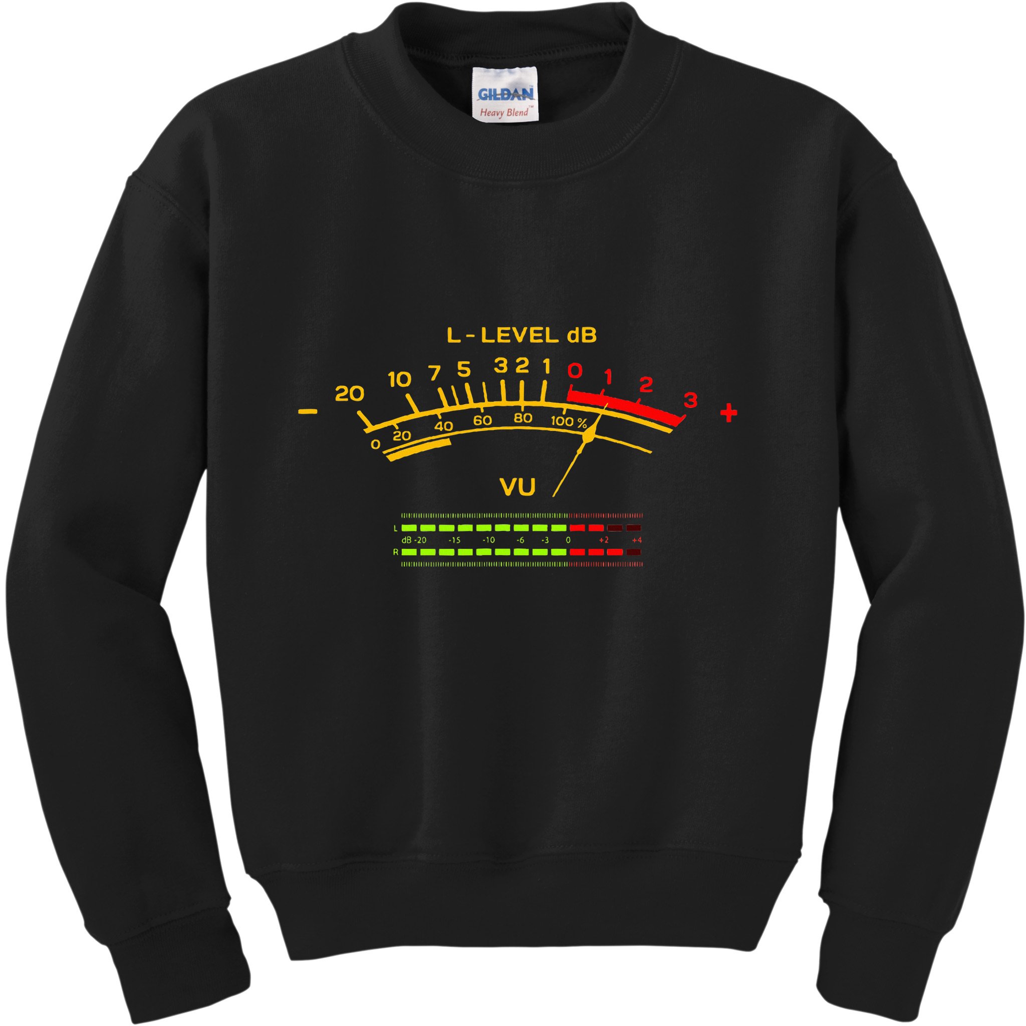 Retro Vu Meter Vintage Hifi Audio Stereo Music Sound Kids Sweatshirt