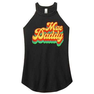 Retro Vintage Mac Daddy Funk Disco Party Women’s Perfect Tri Rocker Tank