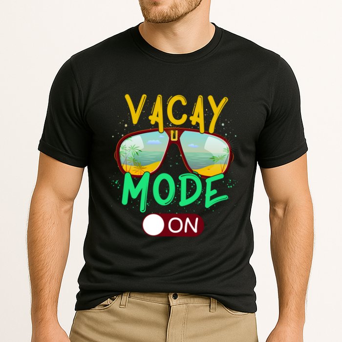 Retro Vacay Mode On Sunglasses Beach Swimming Summer Vibes Great Gift Cooling Performance Crew T-Shirt