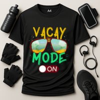 Retro Vacay Mode On Sunglasses Beach Swimming Summer Vibes Great Gift Cooling Performance Crew T-Shirt