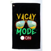 Retro Vacay Mode On Sunglasses Beach Swimming Summer Vibes Great Gift Golf Towel