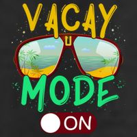 Retro Vacay Mode On Sunglasses Beach Swimming Summer Vibes Great Gift Golf Towel