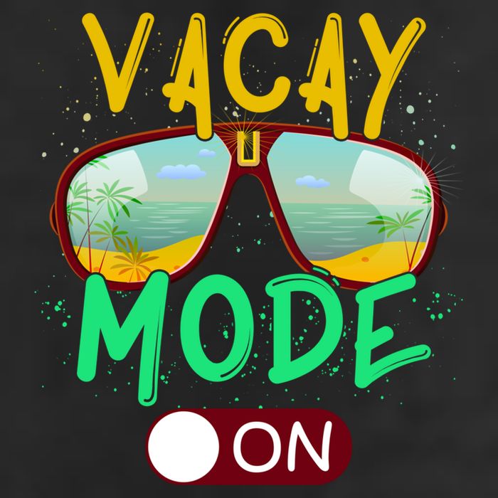 Retro Vacay Mode On Sunglasses Beach Swimming Summer Vibes Great Gift Golf Towel